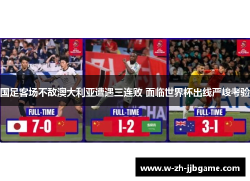 国足客场不敌澳大利亚遭遇三连败 面临世界杯出线严峻考验 国足客场不敌澳大利亚遭遇三连败 面临世界杯出线严峻考验